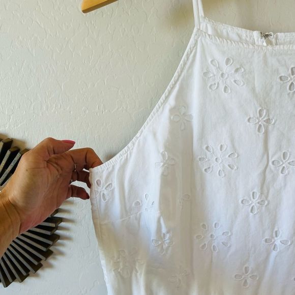 Loft dresses | Loft NWOT eyelet racerback fit flare dress lined white size 2 - Picture 4 of 9